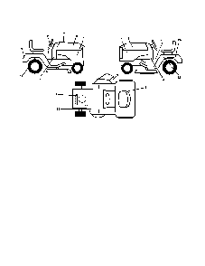 Decals Diagram and Parts List for 93604800  Ariens Lawn Tractor