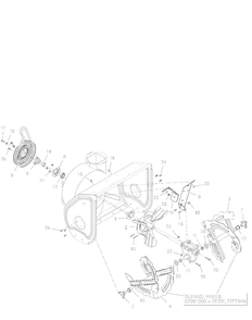 Auger And Impeller – 24-Inch Diagram and Parts List for 921069  Ariens Snow Blower