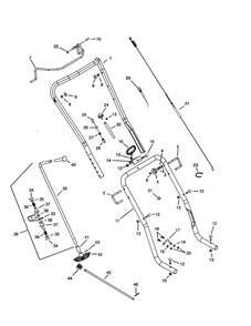 Handlebars And Controls Diagram and Parts List for 938305-000325  Ariens Snow Blower