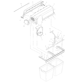 Bagger Hood Assembly Diagram and Parts List for 815051 000101 + Ariens Lawn Tractor