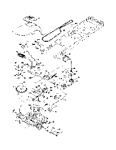 Drive Diagram and Parts List for 93603700  Ariens Lawn Tractor