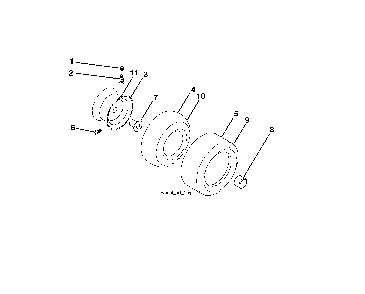 Wheels & tires Diagram and Parts List for A21A42-96046005400  Ariens Lawn Tractor