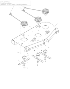 Deck, Blades And Spindle Motors - 60-Inch - Sd Diagram and Parts List for 997311 001500 - 001999 Ariens Lawn Tractor