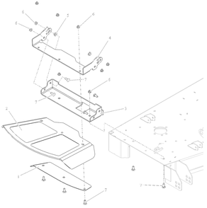 Discharge Chute - 48-Inch Diagram and Parts List for 991296 100000 + Ariens Lawn Tractor