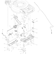 Axles And Transmission Diagram and Parts List for 911609 000101 - 024999 Ariens Lawn Mower