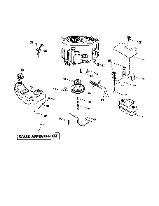 Engine Diagram and Parts List for A20BH42 96046001100 Ariens Lawn Tractor