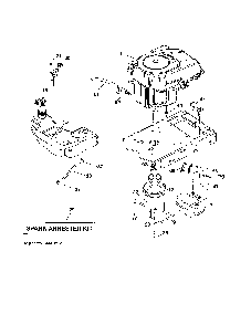 Engine Diagram and Parts List for A20K46YT 96046000300 Ariens Lawn Tractor
