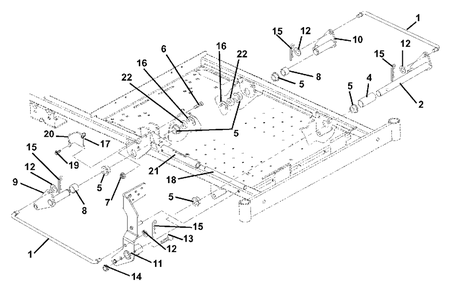 Deck Lift Diagram and Parts List for 915067 (010000 & Above)(1740) Ariens Lawn Tractor