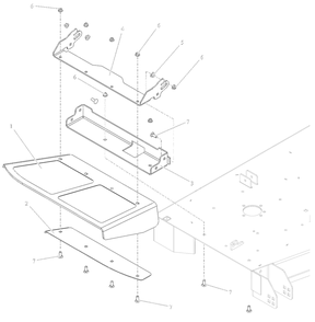 Discharge Chute Diagram and Parts List for 991590 095000 + Ariens Lawn Tractor