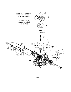 Transaxle Diagram and Parts List for A21A42-96046005400  Ariens Lawn Tractor