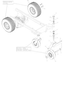 Wheels And Casters - 32-Inch Diagram and Parts List for 994302 000101 + Ariens Lawn Tractor Accessories