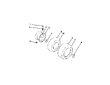 Wheels and tires Diagram and Parts List for 93604800  Ariens Lawn Tractor