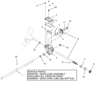 Gear Case - 28" Diagram and Parts List for 926093 000101 & Above Ariens Snow Blower