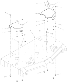 Belt Guards - 48-Inch Diagram and Parts List for 991296 100000 + Ariens Lawn Tractor
