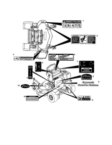 Decals 2 Diagram and Parts List for 99480600  Ariens Lawn Mower