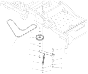 Transaxle Drive Diagram and Parts List for 991590 095000 + Ariens Lawn Tractor