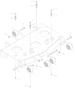 Anti-Scalp Wheels - 48-Inch - Sd Diagram and Parts List for 998307 000500 - 000999 Ariens Lawn Tractor