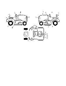 Decals Diagram and Parts List for A175BG42 96016002300 Ariens Lawn Tractor