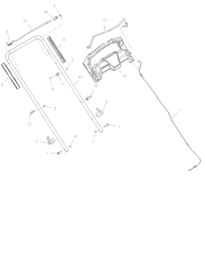 Handlebar And Rwd Operator Presence Cable Diagram and Parts List for 911609 000101 - 024999 Ariens Lawn Mower