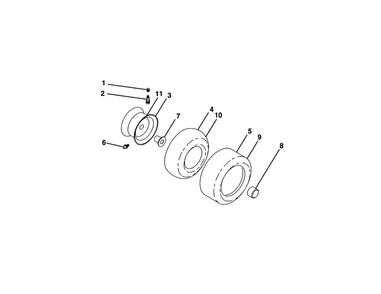 Part Location Diagram of 278H Ariens Front wheel grease fitting