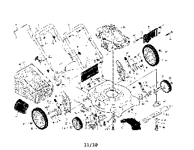 Lawn Mower Diagram and Parts List for A149K21 96136000600 Ariens Lawn Mower