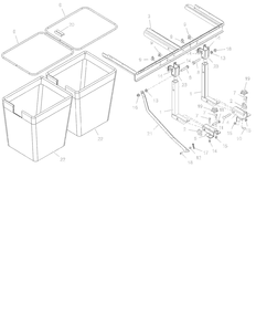 Bagger Frame Assembly Diagram and Parts List for 815051 000101 + Ariens Lawn Tractor