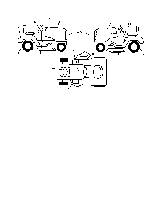 Decals Diagram and Parts List for A2346YT 96046001900 Ariens Lawn Tractor