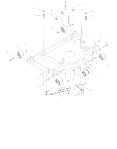 Anti-Scalp Wheels And Baffles - 48-Inch - Rd Diagram and Parts List for 997312 000101 - 001499 Ariens Lawn Tractor