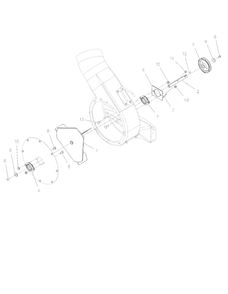 Impellor Assembly Diagram and Parts List for 718010  Ariens Lawn Tractor Accessories
