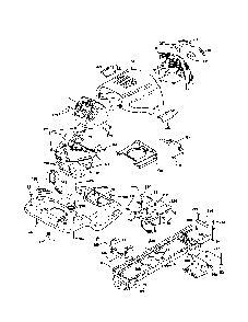 Chassis Diagram and Parts List for A20BH42 96046001100 Ariens Lawn Tractor