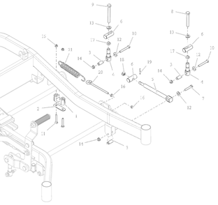 Deck Lift - Lh Diagram and Parts List for 991296 100000 + Ariens Lawn Tractor