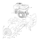 Main Frame - Right Side Diagram and Parts List for 901028 000101 Ariens Tiller