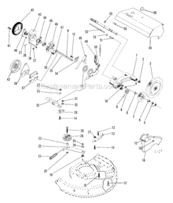 Friction_Wheel_Drive Diagram and Parts List for 911016-000101 LM21S Ariens Lawn Mower