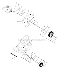 Wheels_And_Wheel_Adjusters Diagram and Parts List for 911016-000101 LM21S Ariens Lawn Mower