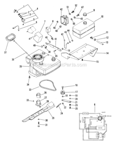 Engine_Blade_And_Bels Diagram and Parts List for 911016-084500 LM21S Ariens Lawn Mower