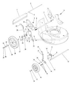 Wheels_And_Wheel_Adjusters Diagram and Parts List for 911016-084500 LM21S Ariens Lawn Mower