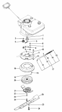 Blade_Brake_Clutch Diagram and Parts List for 911020 020400 Ariens Lawn Mower