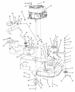 Page G Diagram and Parts List for 911413 013000 Ariens Lawn Mower
