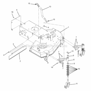 Page H Diagram and Parts List for 911413 013000 Ariens Lawn Mower