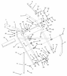Part Location Diagram of 04310051 Ariens Mount, Upper Pto Cable
