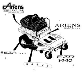 Decals_(Parts_2) Diagram and Parts List for 915006-000101 EZR_1640 Ariens Lawn Mower