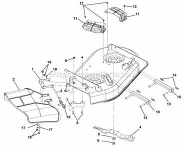 Part Location Diagram of 00662659 Ariens Chute Reinforcement