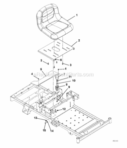 Page K Diagram and Parts List for 915157 000101-009999 Ariens Lawn Tractor