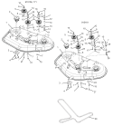 Mower Deck Belt And Idlers 2 Diagram and Parts List for 915159 000101-009999 Ariens Lawn Tractor