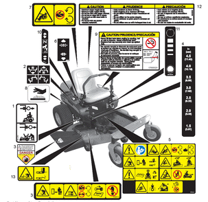 Part Location Diagram of 07800402 Ariens Decal- Safety - Deck Guarding