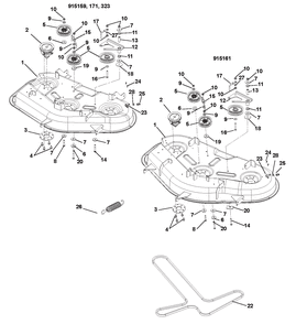 Part Location Diagram of 07400103 Ariens Screw, Tapping .25-20 x .62 Hex Washer Head Thread Rolling