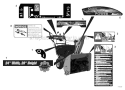 Decals Diagram and Parts List for 916003 035000- Ariens Snow Blower