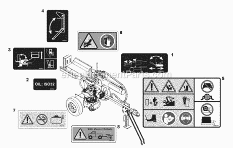 Part Location Diagram of 08000725 Ariens Decal, Towing