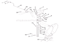 Discharge Chute Crank Diagram and Parts List for 920001 000101 Ariens Snow Blower
