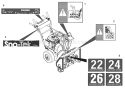 Decals Diagram and Parts List for 920402 000101 Ariens Snow Blower